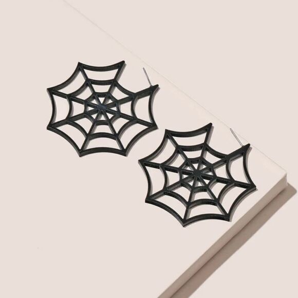 Spider Web Earrings  - Picture 2 of 3